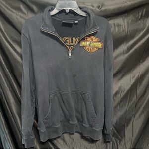 Harley-Davidson Men's Black Zip-Up Sweater